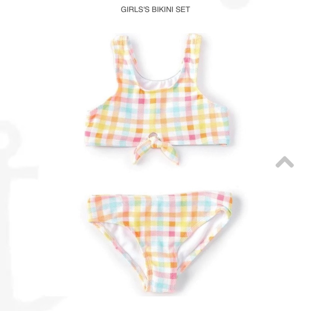 Angel Beach Gingham Girl Bikini Set